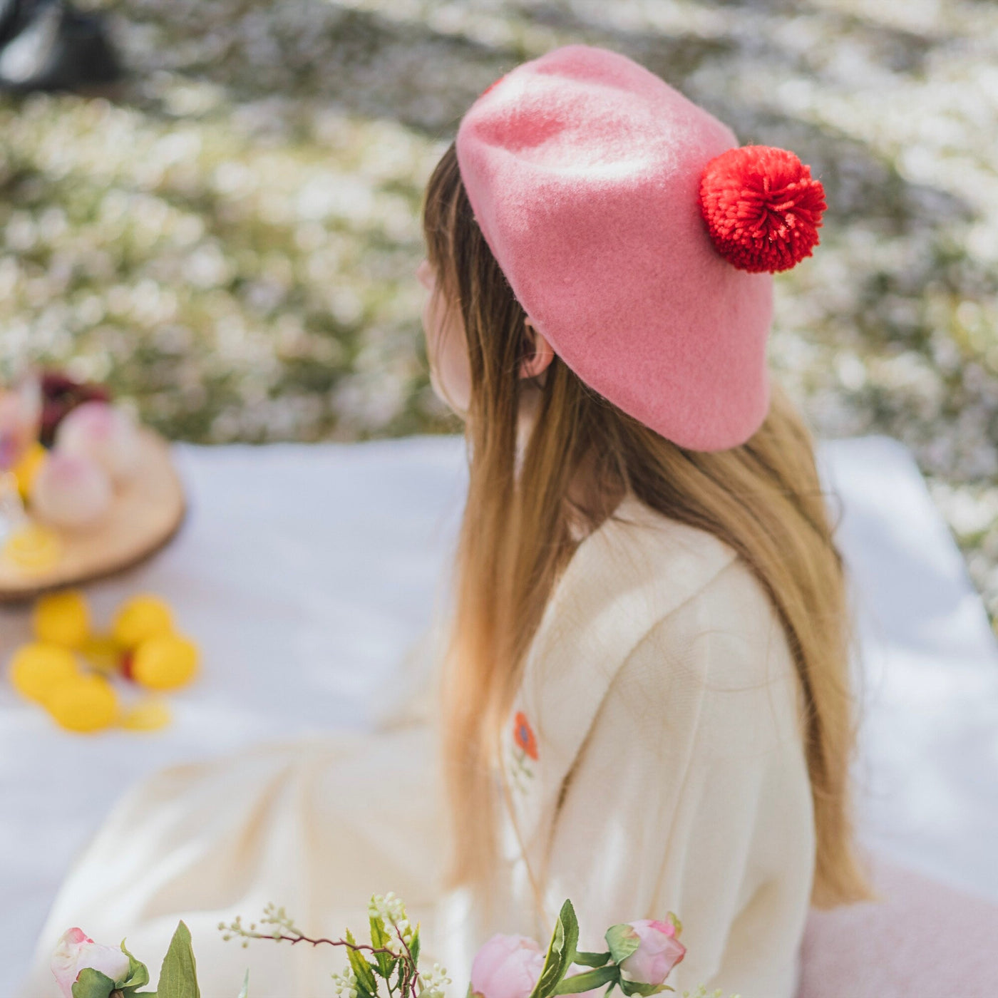 Heart Beret Hat for Women and Girls.