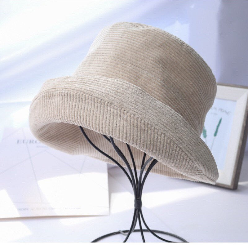 M-XL Corduroy Bucket Hat for Women Mspineapplecrafts
