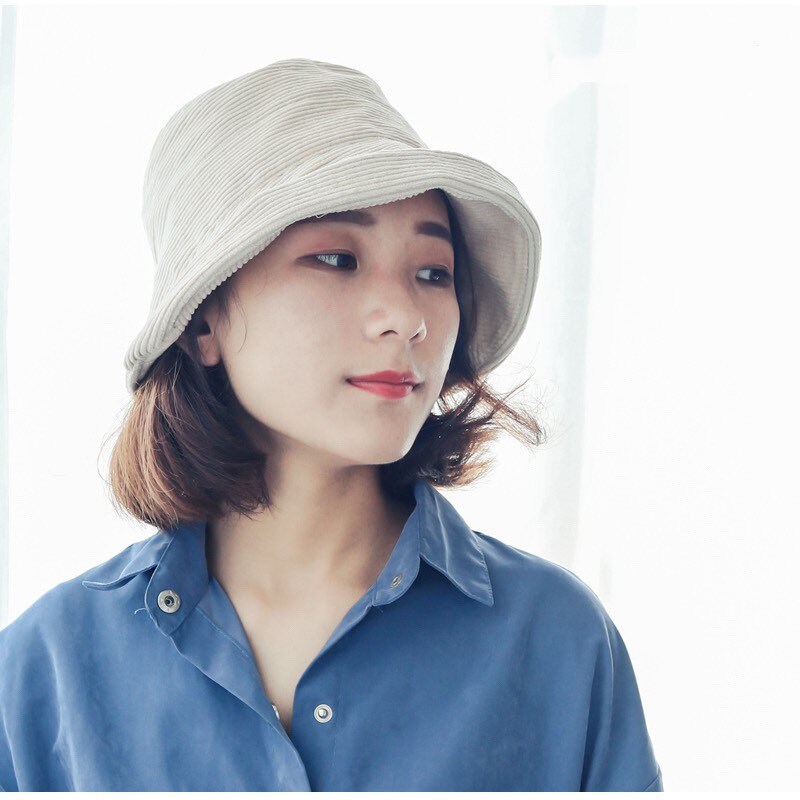 M-XL Corduroy Bucket Hat for Women Mspineapplecrafts