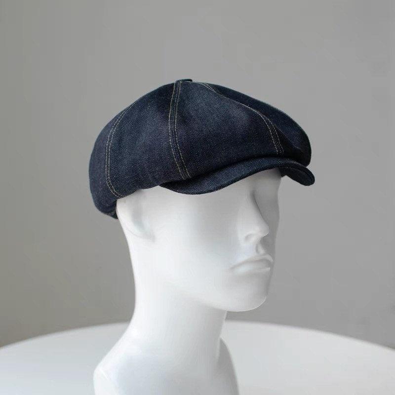 Customized Unisex Denim Newsboy Cap - Mspineapplecrafts