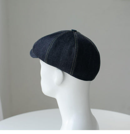 Customized Unisex Denim Newsboy Cap - Mspineapplecrafts