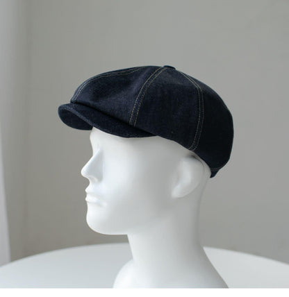 Customized Unisex Denim Newsboy Cap - Mspineapplecrafts