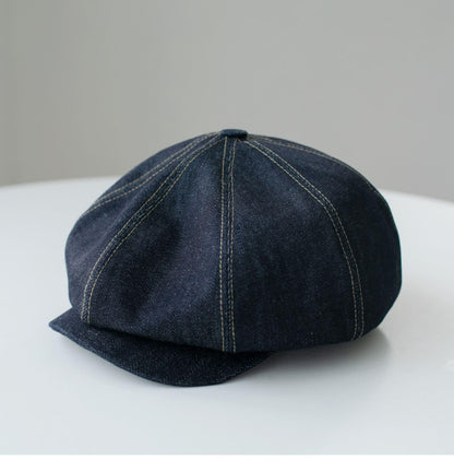 Customized Unisex Denim Newsboy Cap - Mspineapplecrafts