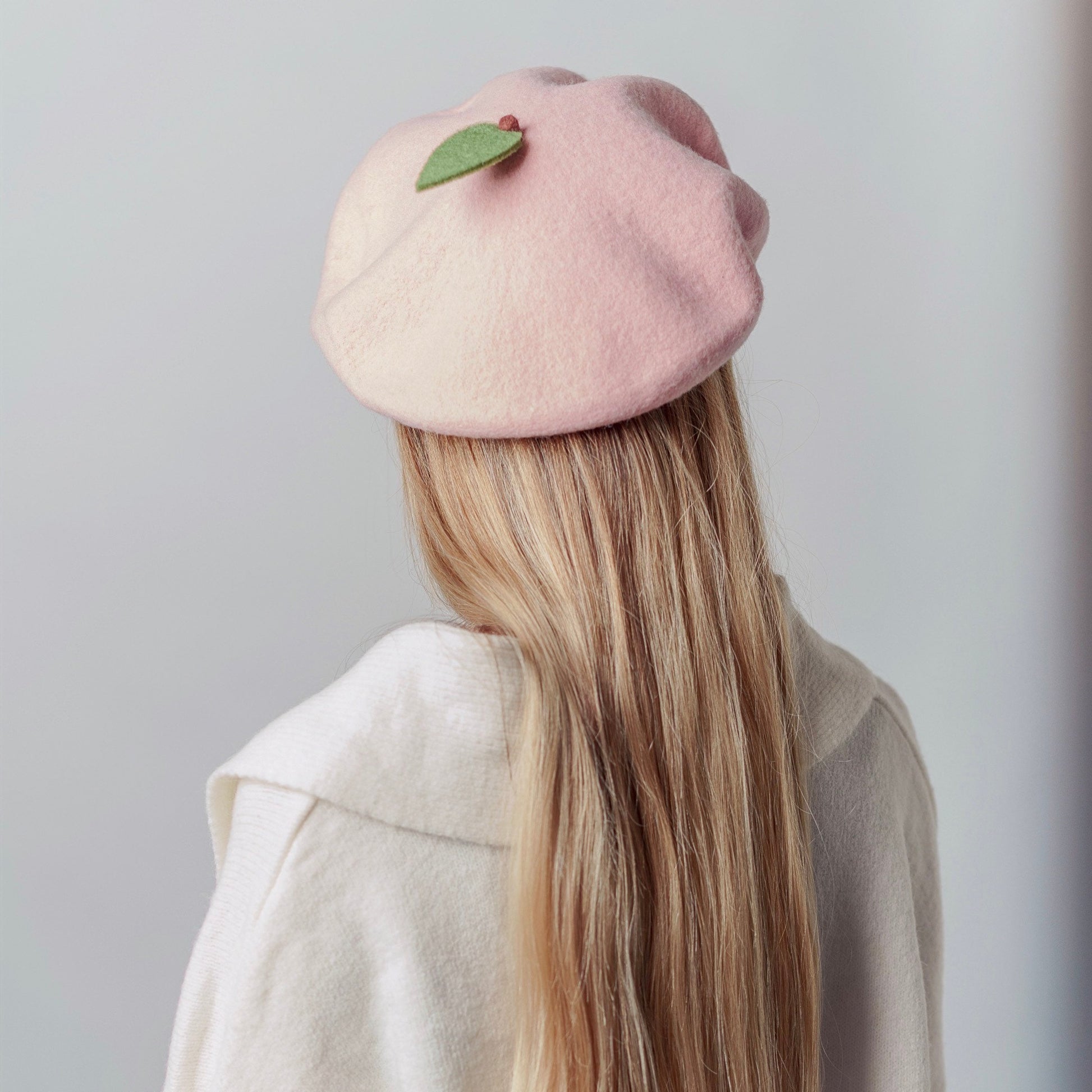 Orange/Lemon Beret for Women and Kids.