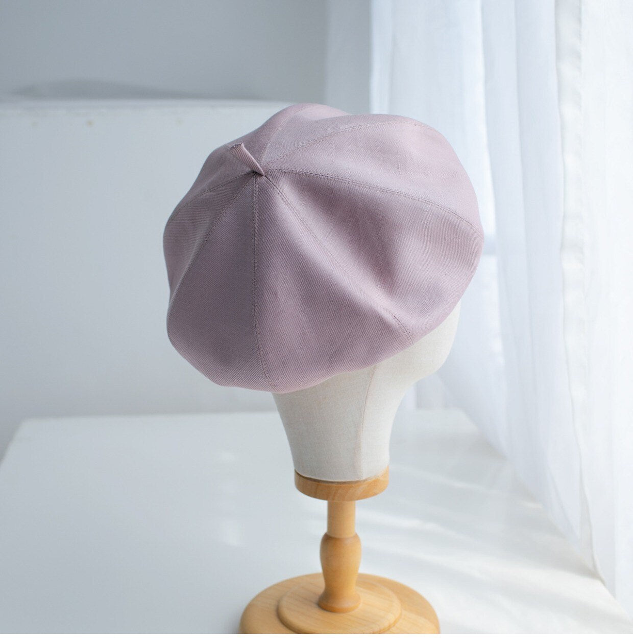 Oversize Spring/Summer Linen Beret for Women and Girls.