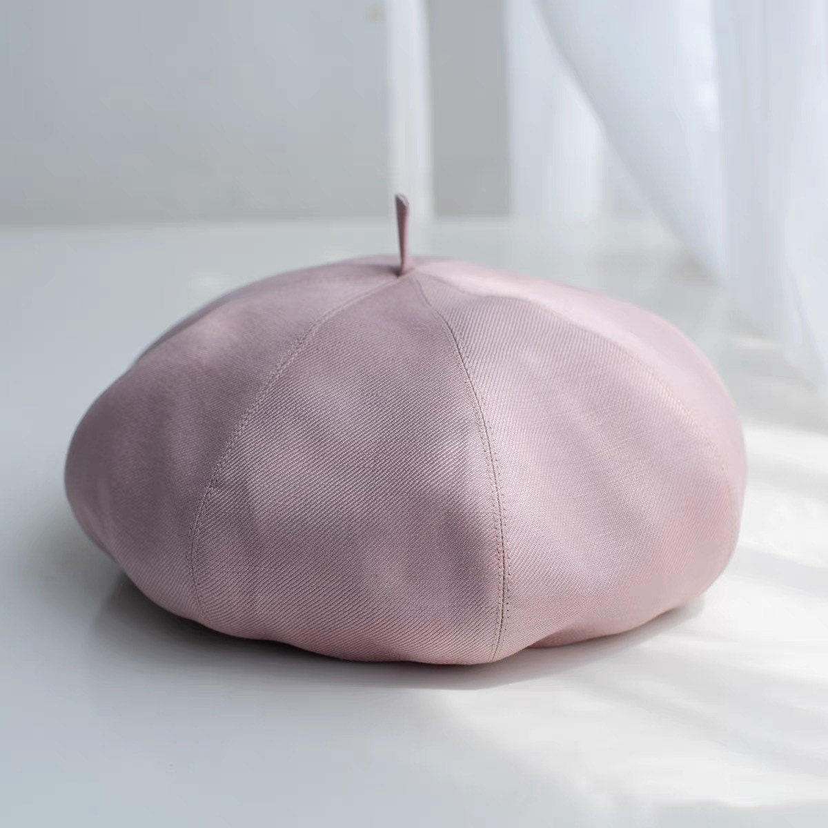 Oversize Spring/Summer Linen Beret for Women and Girls.