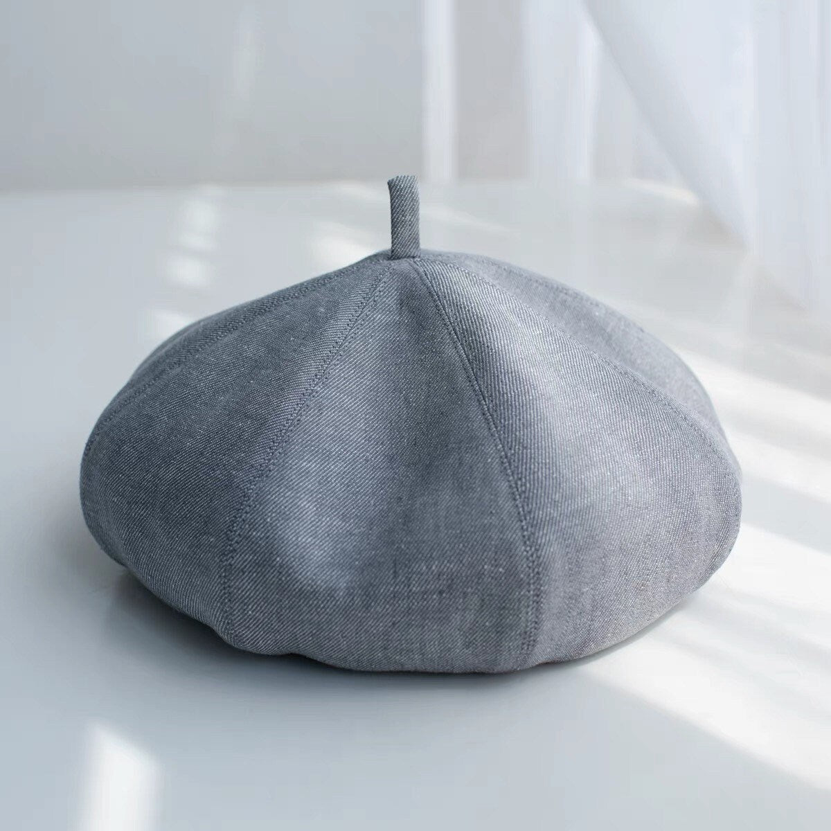 Oversize Spring/Summer Linen Beret for Women and Girls.