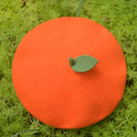 Orange/Lemon Beret for Women and Kids.