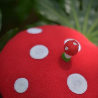 Red Mushroom Beret For Women and Kids.