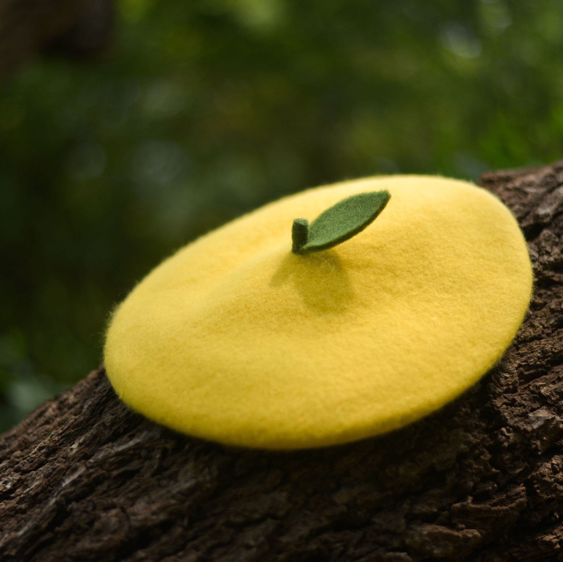 Orange/Lemon Beret for Women and Kids.