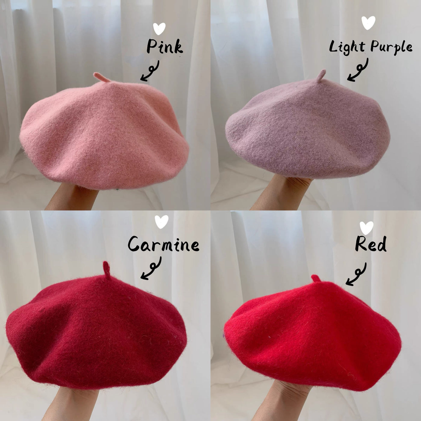 100% Wool Vintage Style French Painter Beret MsPineappleCrafts