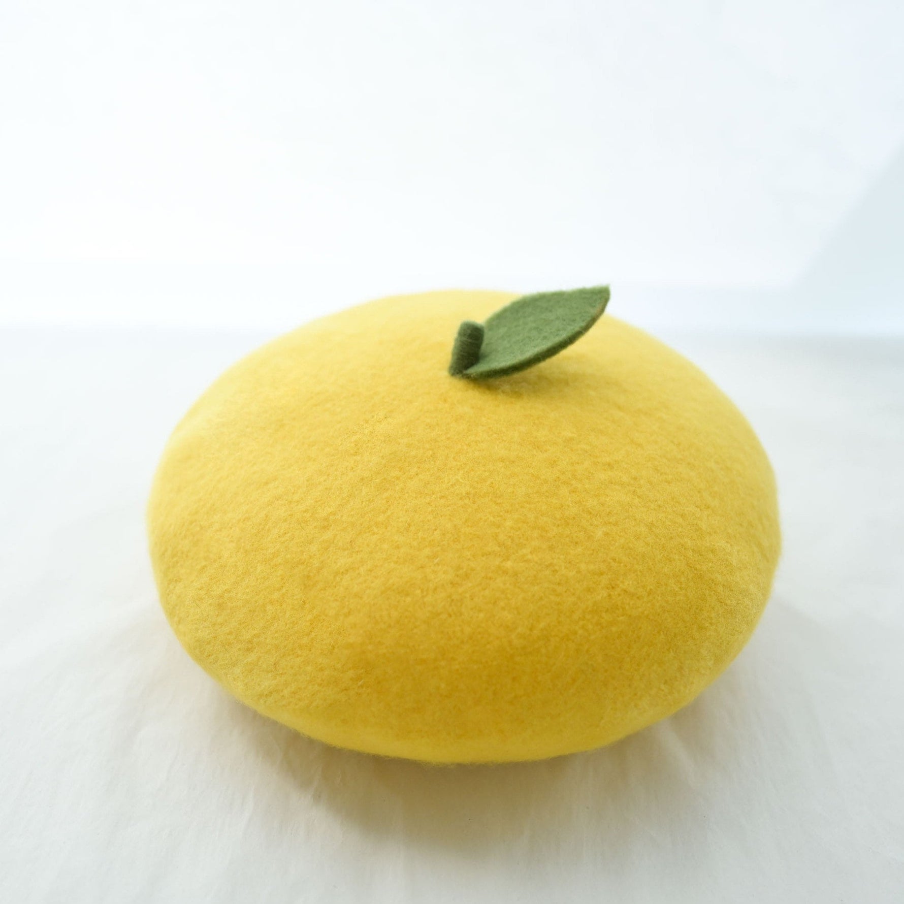 Orange/Lemon Beret for Women and Kids.
