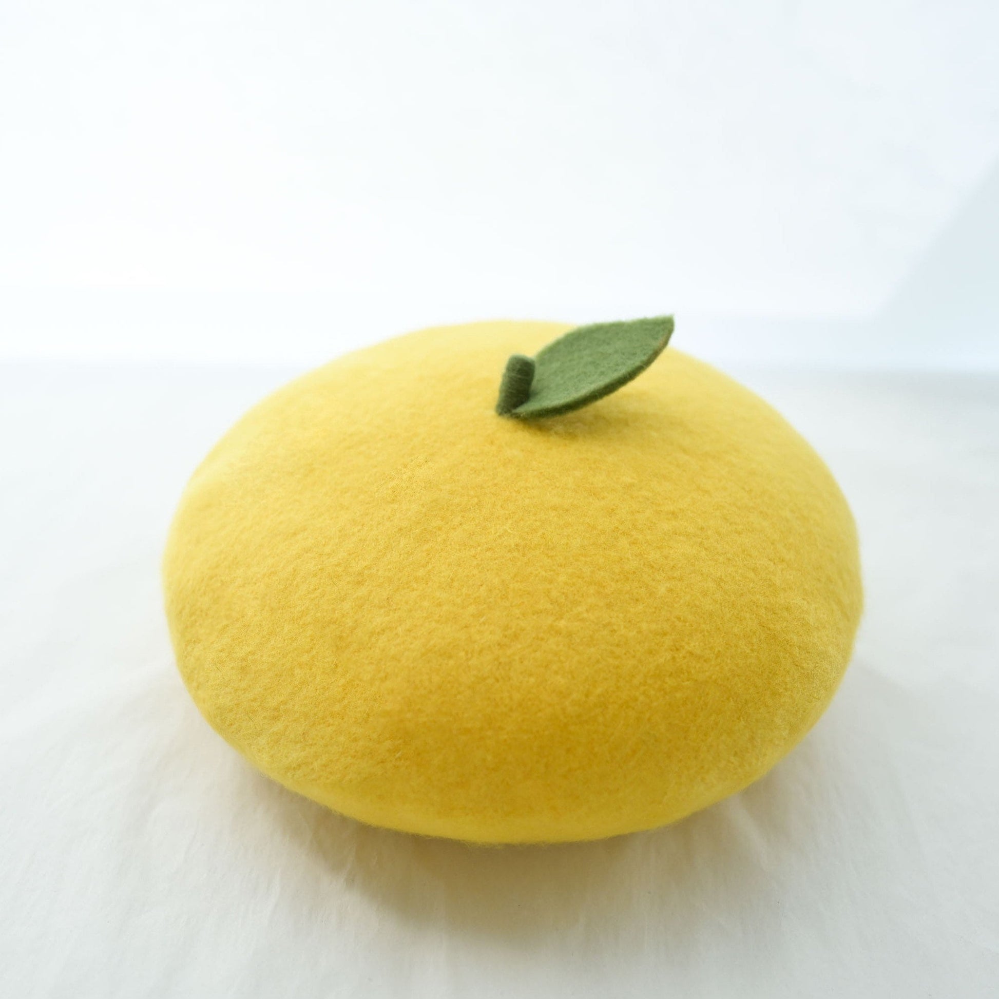 Orange/Lemon Beret for Women and Kids.