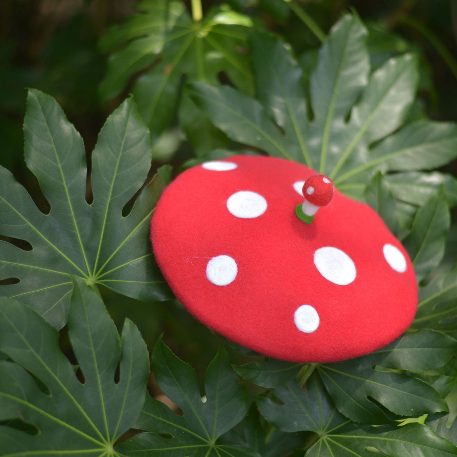 Red Mushroom Beret For Women and Kids.