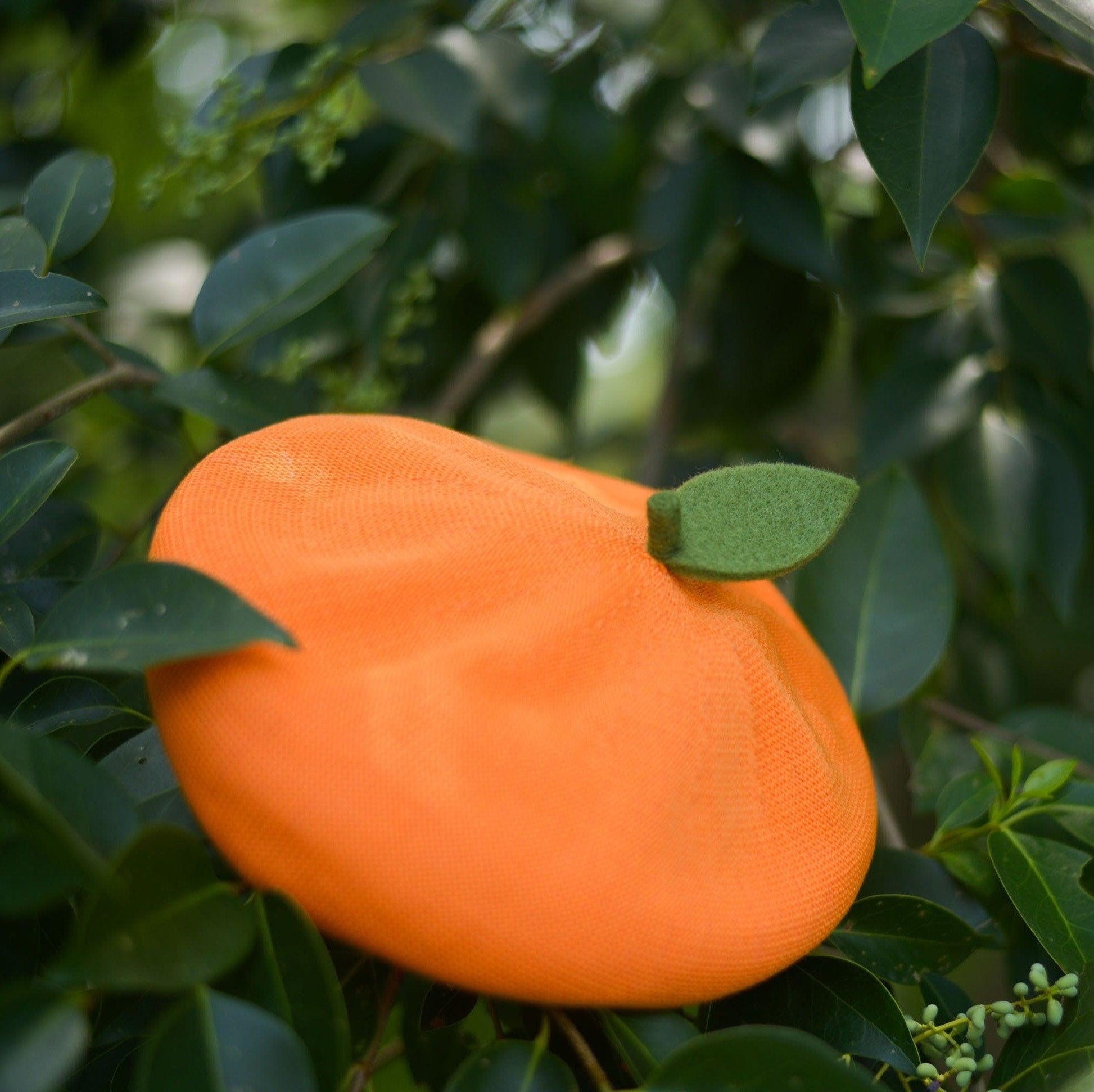 Orange Peach Beret Hat - Mspineapplecrafts