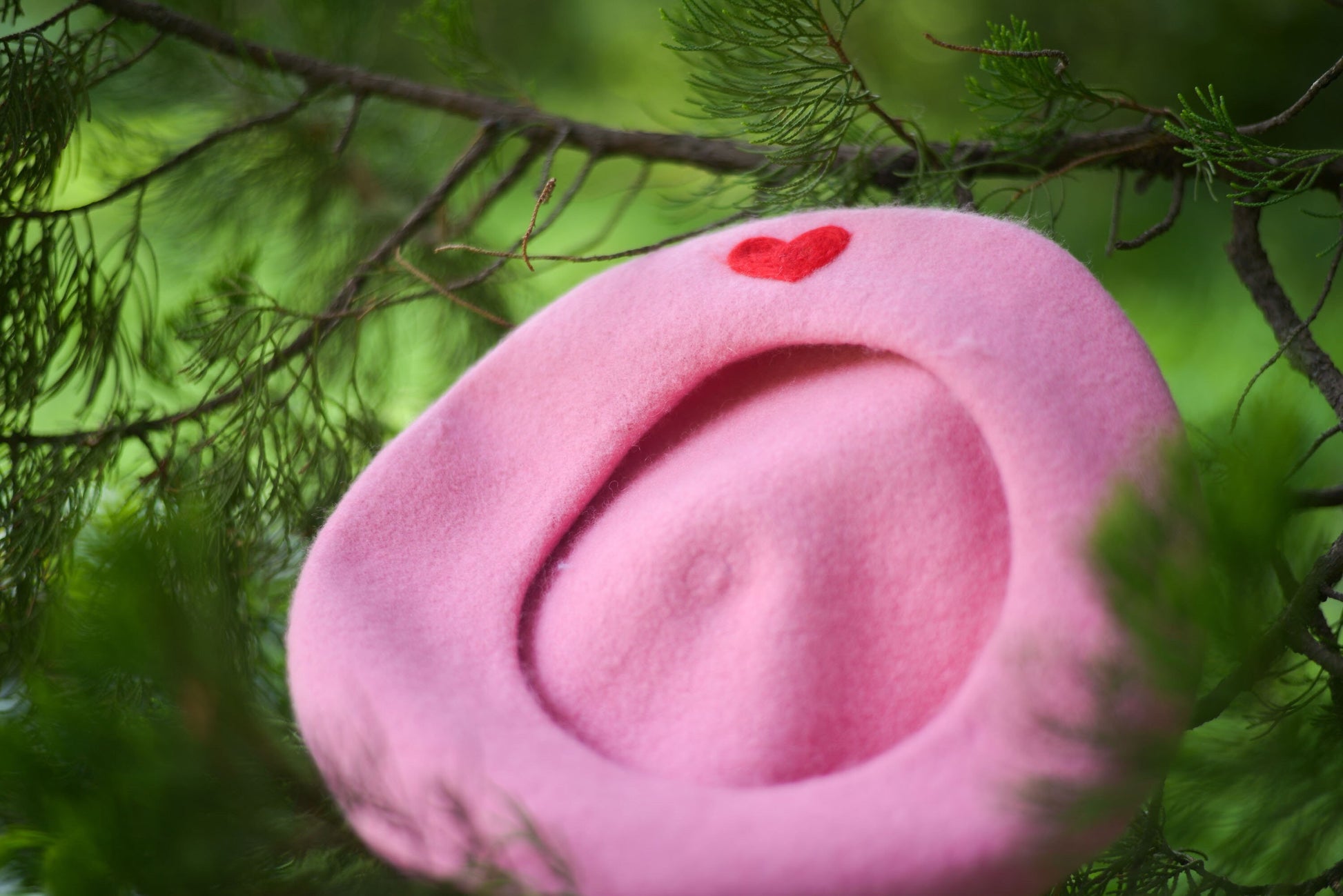 Heart Beret Hat for Women and Girls.