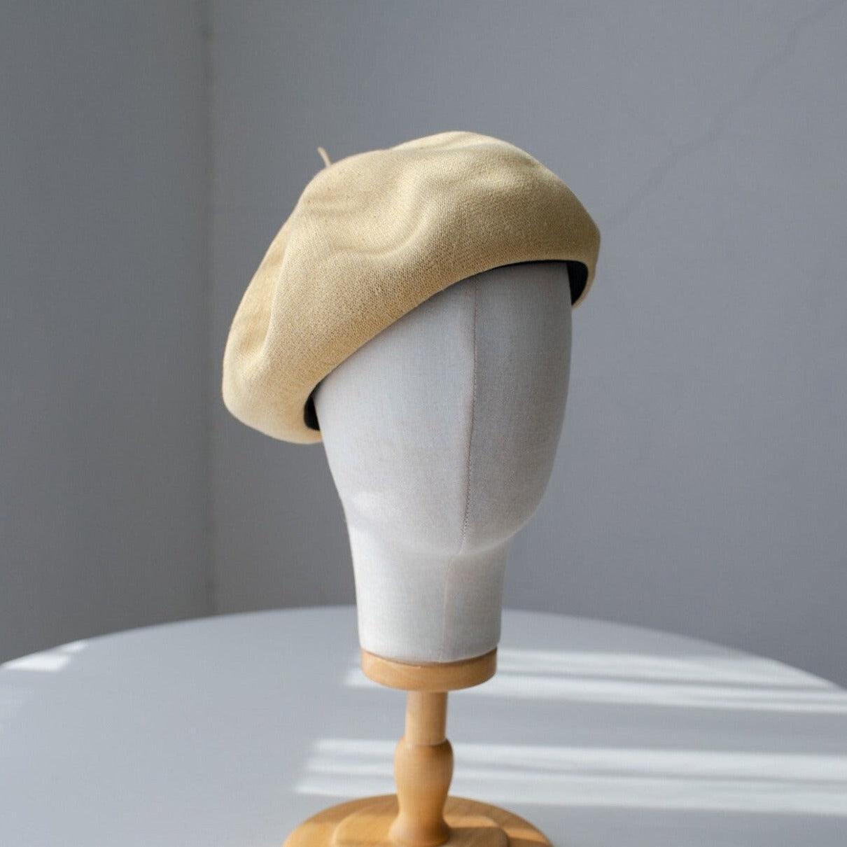 Solid Colour Linen Beret - Mspineapplecrafts