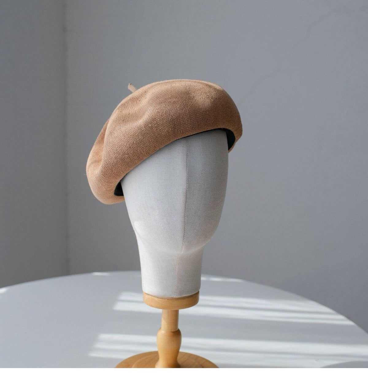 Solid Colour Linen Beret - Mspineapplecrafts