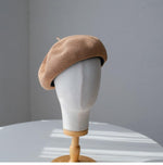 Solid Colour Linen Beret - Mspineapplecrafts