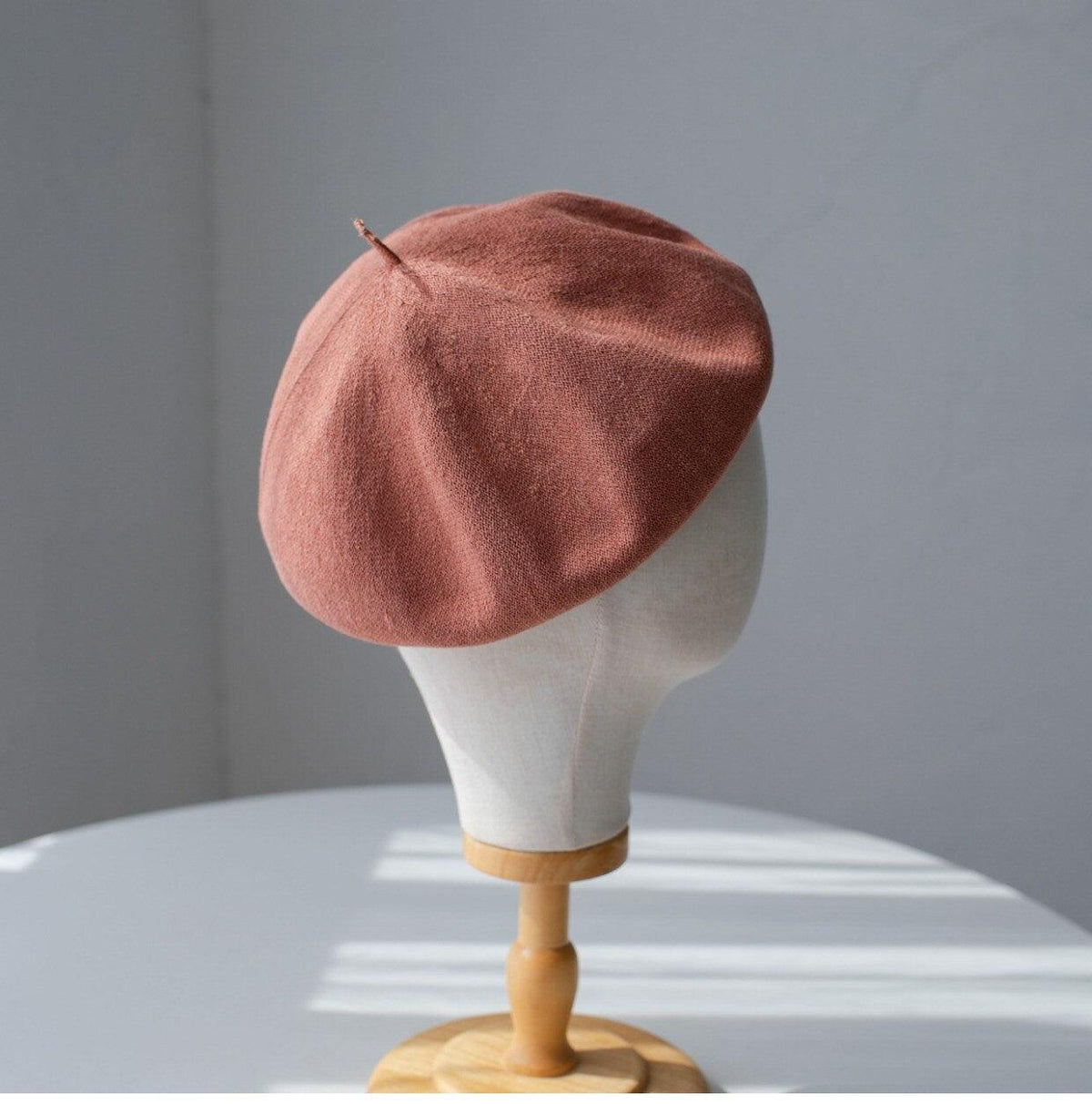 Solid Colour Linen Beret - Mspineapplecrafts