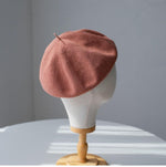 Solid Colour Linen Beret - Mspineapplecrafts