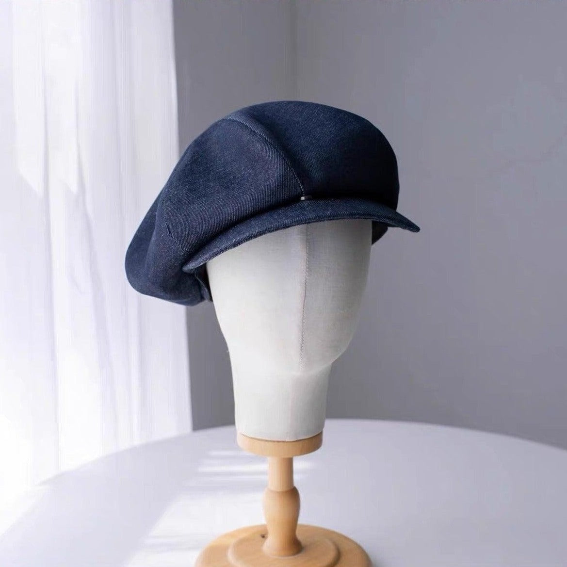 Customized Unisex Oversize Denim Applejack Newsboy Cap - Mspineapplecrafts