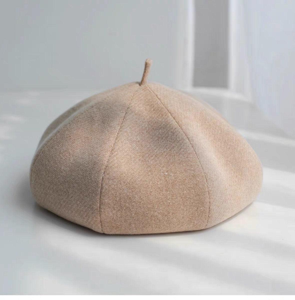 Oversized Wool Beret - Custom Size – Beige