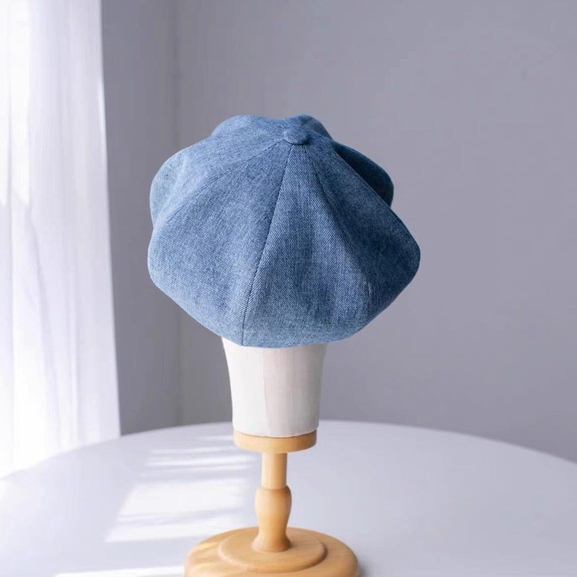 Customized Unisex Oversize Denim Applejack Newsboy Cap - Mspineapplecrafts