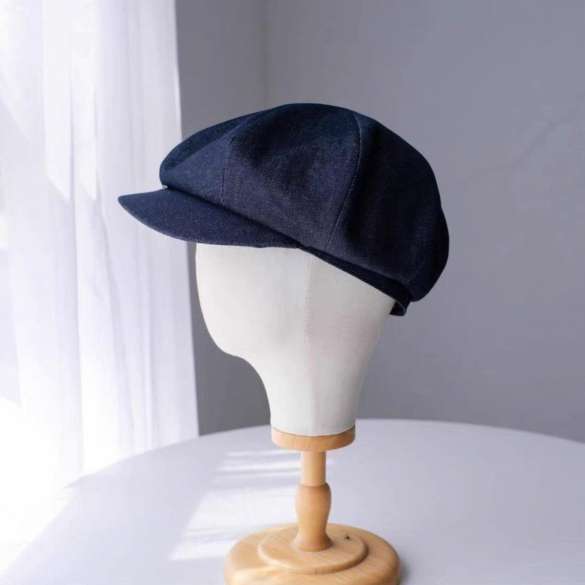 Customized Unisex Oversize Denim Applejack Newsboy Cap - Mspineapplecrafts