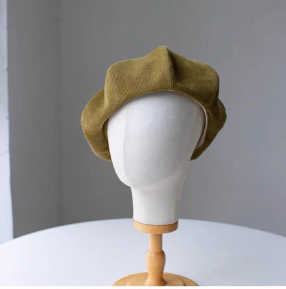 Handmade Unisex Oversized Corduroy Hat - Mspineapplecrafts