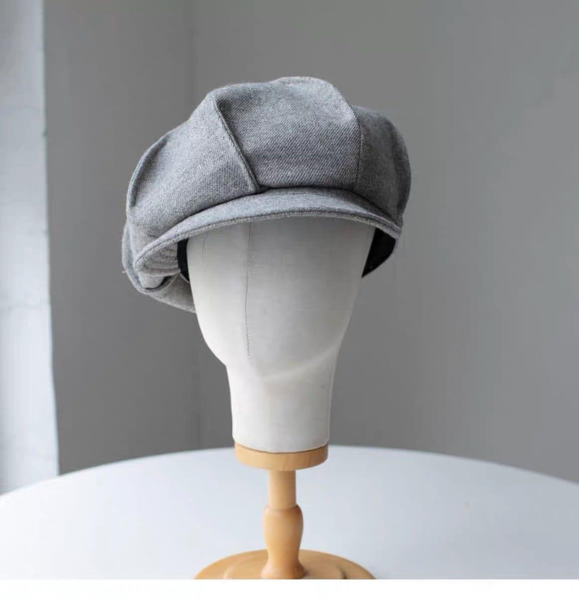 Oversized Unisex Wool Newsboy Hat - Mspineapplecrafts