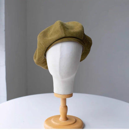 Handmade Unisex Oversized Corduroy Hat - Mspineapplecrafts