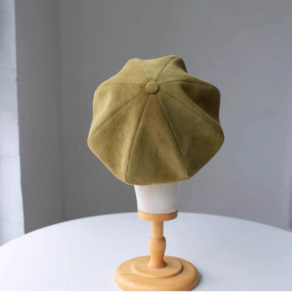 Handmade Unisex Oversized Corduroy Hat - Mspineapplecrafts