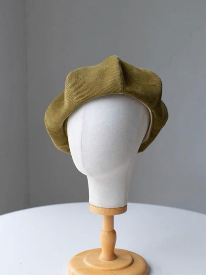 Handmade Unisex Oversized Corduroy Hat - Mspineapplecrafts