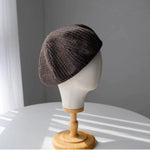 Houndstooth Oversized Unisex Wool Beret - Mspineapplecrafts