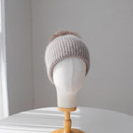 Knitted Beanie Hat with Removable Pom Pom - Mspineapplecrafts