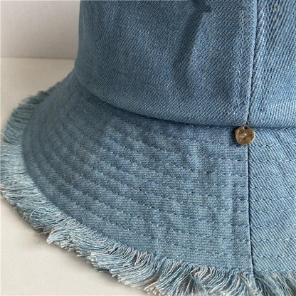 Wide Brim Denim Unisex Bucket Hat - Mspineapplecrafts