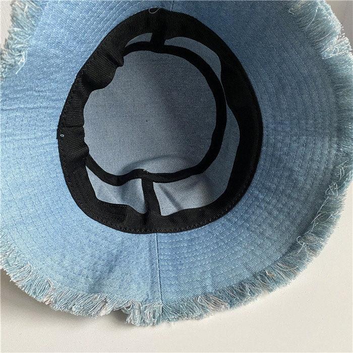 Wide Brim Denim Unisex Bucket Hat - Mspineapplecrafts