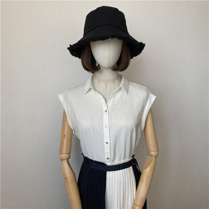 Wide Brim Denim Unisex Bucket Hat - Mspineapplecrafts