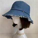 Wide Brim Denim Unisex Bucket Hat - Mspineapplecrafts