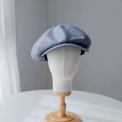 Extra Oversized Linen Unisex Applejack Newsboy Cap - Mspineapplecrafts