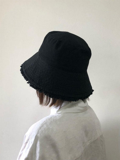 Cotton Bucket Hat with Tassels - Mspineapplecrafts