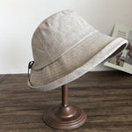 Cotton Wide Brim Bucket Hat with Bow Tie for Women - Mspineapplecrafts