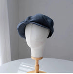 Slouchy Stripe Wool Newsboy Cap - Mspineapplecrafts