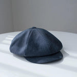 Slouchy Stripe Wool Newsboy Cap - Mspineapplecrafts