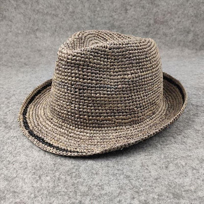 Foldable Unisex Raffia Straw Panama Fedora Hat - Mspineapplecrafts