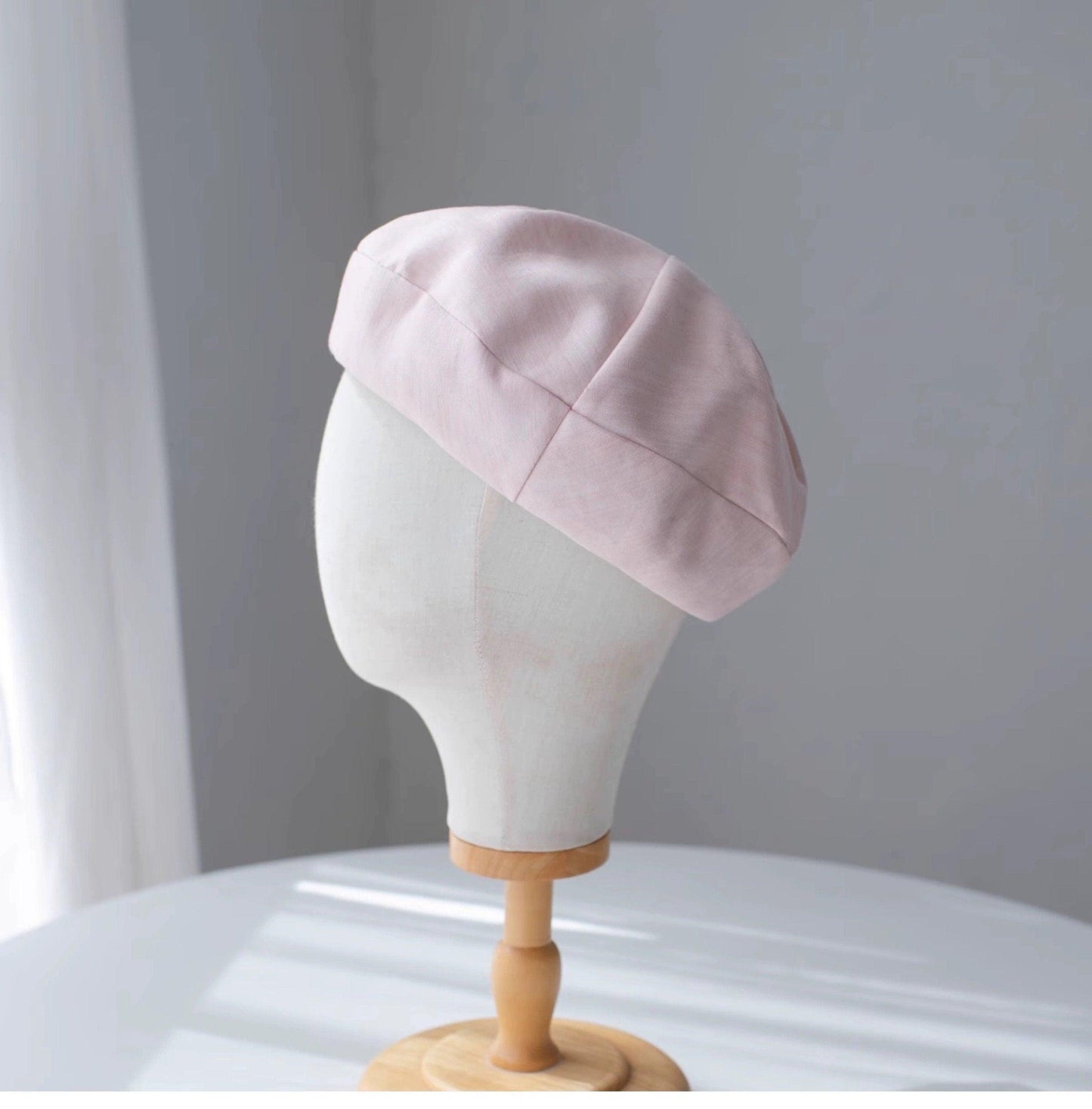 Oversize Unisex Linen Beret Hat - Mspineapplecrafts