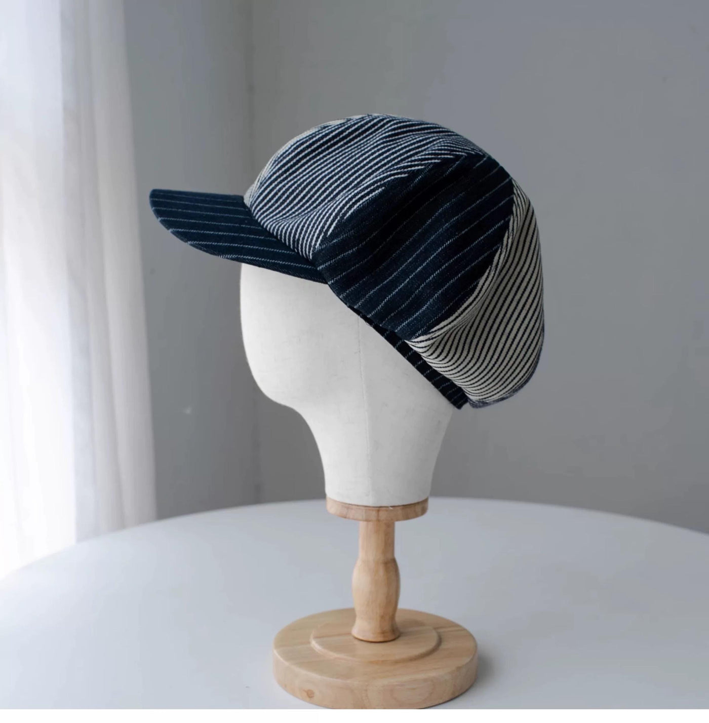 Extra Oversized Linen Newsboy Cap - Style 7