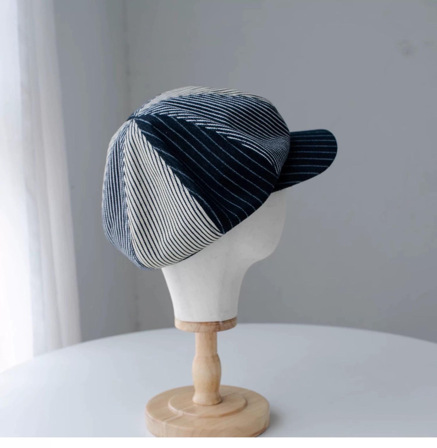 Extra Oversized Linen Newsboy Cap - Style 8