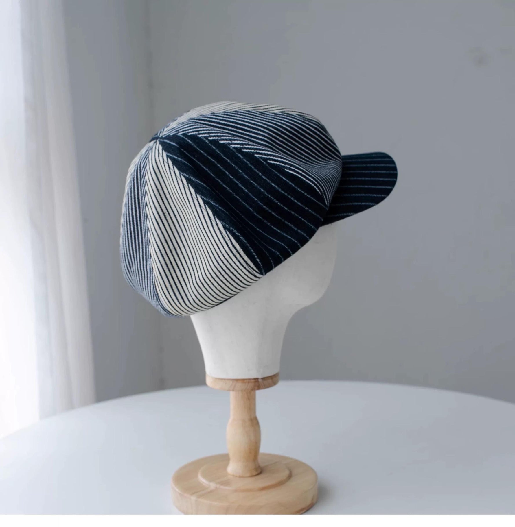 Extra Oversized Linen Newsboy Cap - Style 8